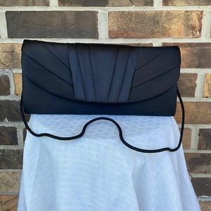 NWOT Gunne Sax  Black Pleated Clutch
